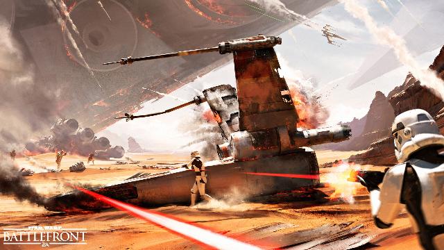 Concept art for the Battle of Jakku