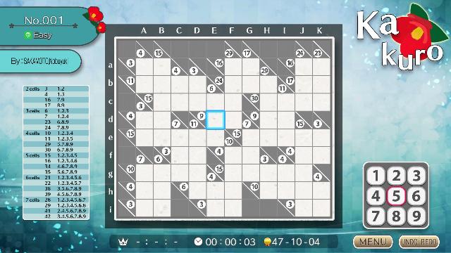 Puzzle by Nikoli W Kakuro screenshot 59580