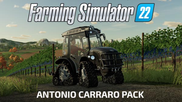 The Antonio Carraro Pack releases on March 22nd for Farming Simulator 22 The Antonio Carraro Pack releases on March 22nd for Farming Simulator 22