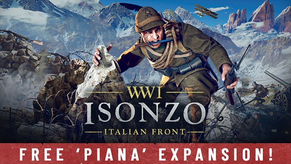 Piana, the Fourth Free Expansion for Isonzo, the WW1 FPS, Now Available for Xbox, PlayStation, PC and Mac