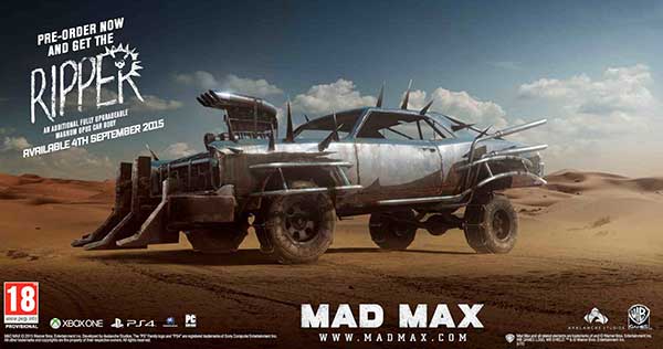 Mad Max Release Date and Pre-Order Bonus Details Revealed