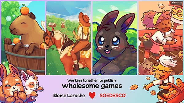 SOEDESCO and Canadian indie solo-dev Éloïse Laroche, creator of Lemon Cake and Bunny Park team up