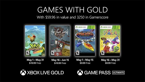 Xbox Games with Gold for May 2022