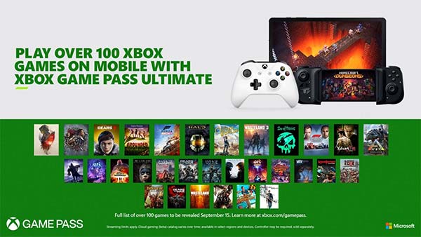 Xbox Game Pass Ultimate Cloud Gaming coming to mobile devices on September 15