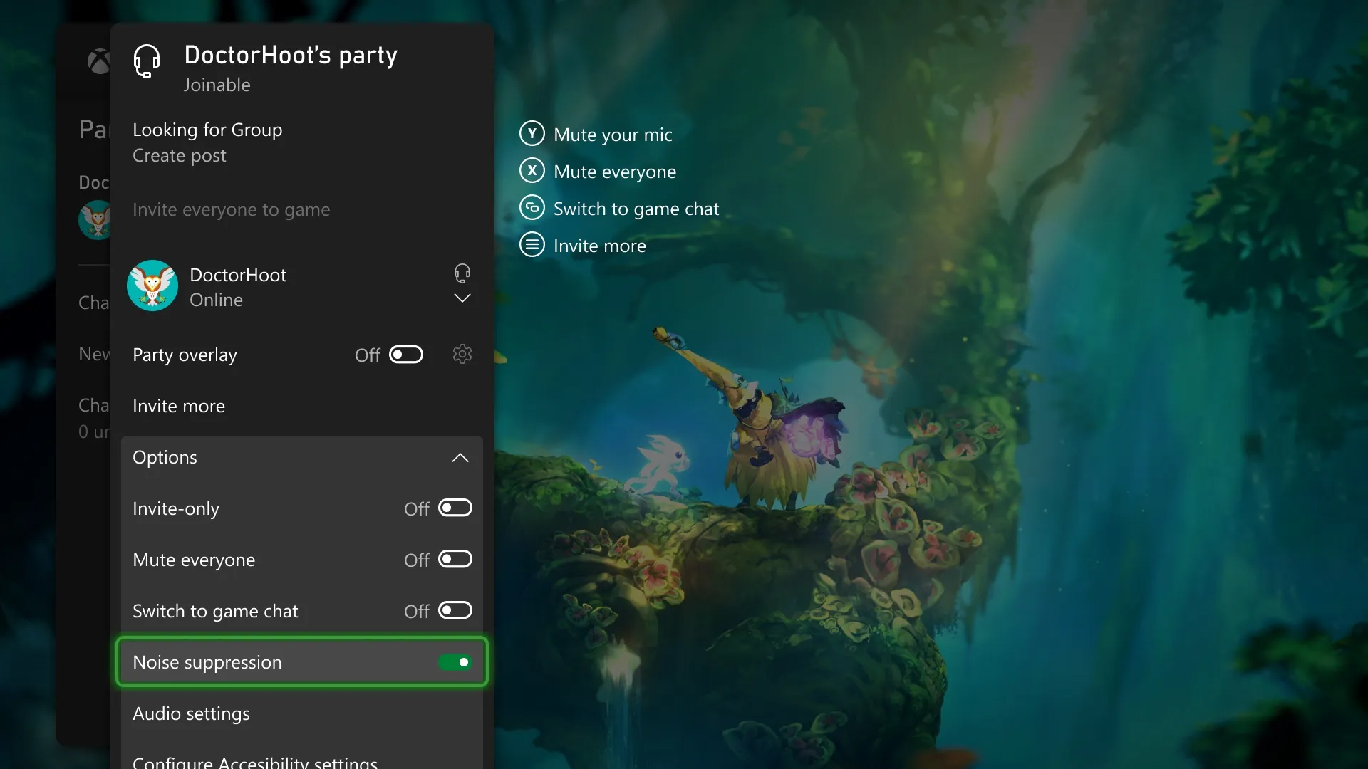 Party chat noise suppression (Xbox One and Windows 11/10 PCs)