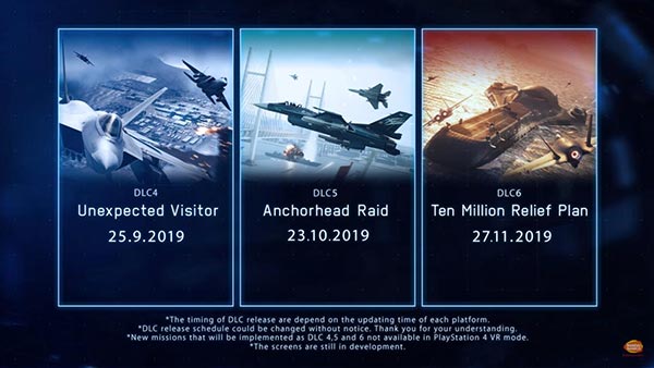 Ace Combat 7: Skies Unknown - DLC Release Dates