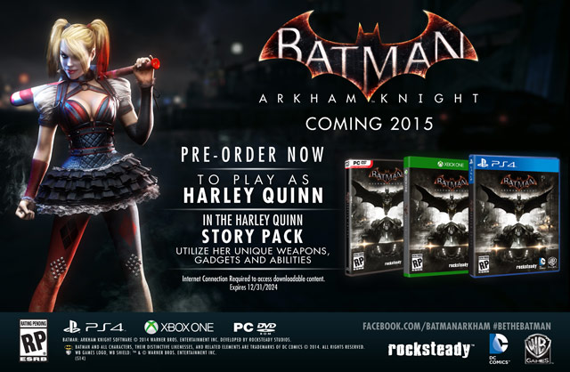 Batman Arkham Knight Pre-Order