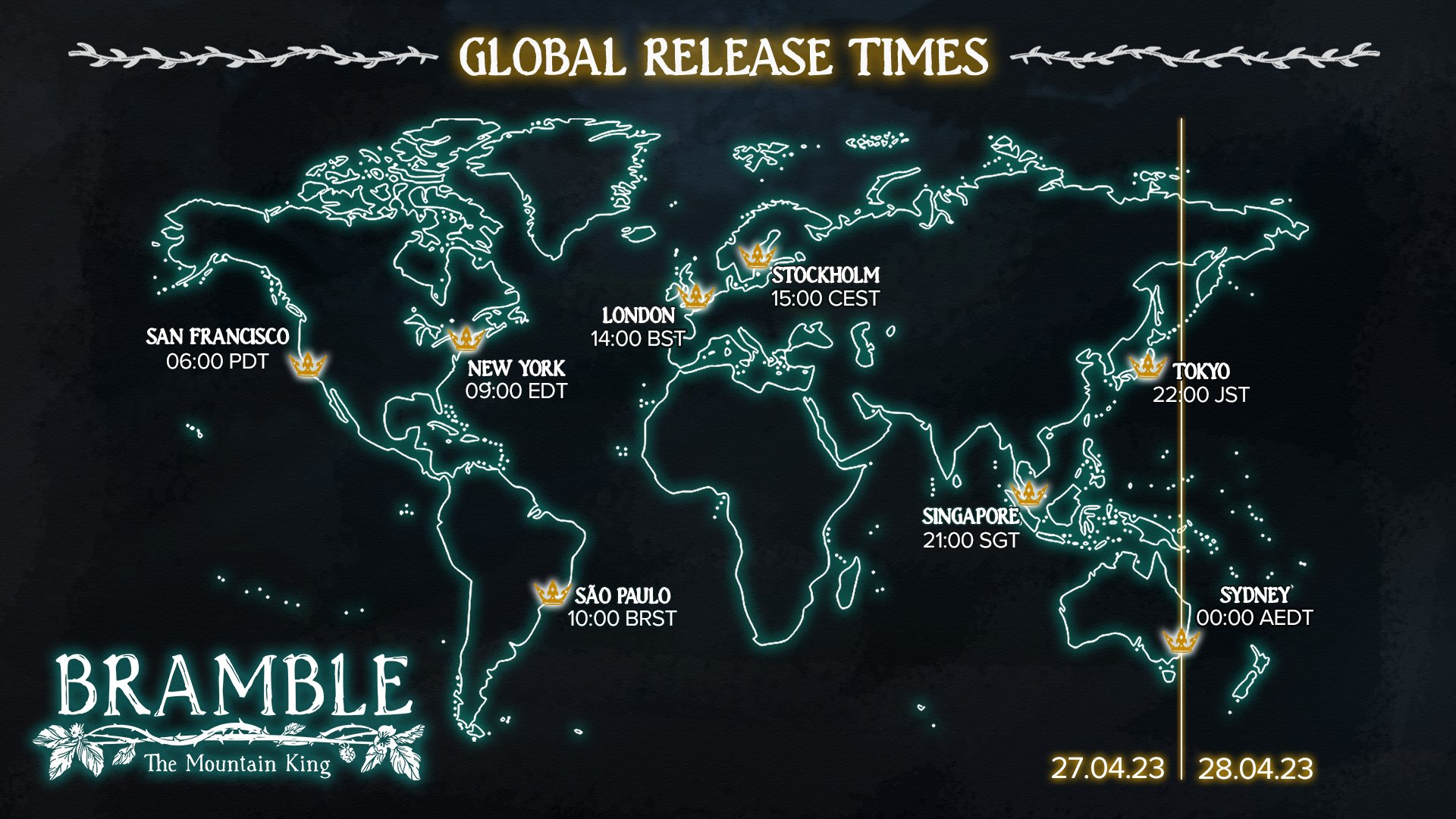Bramble: The Mountain King Global Release Times
