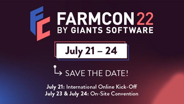 Farming Simulator's 'FarmCon 22' event takes place in late July!