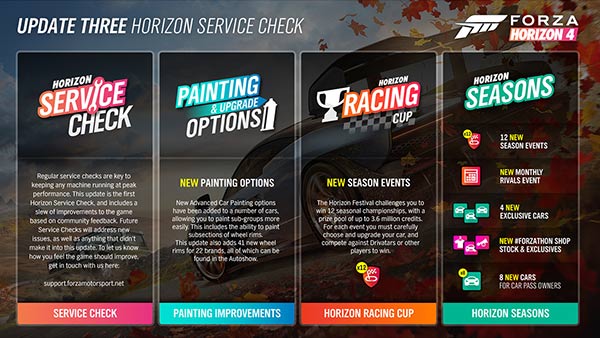 Forza Horizon 4 Series 3 Update