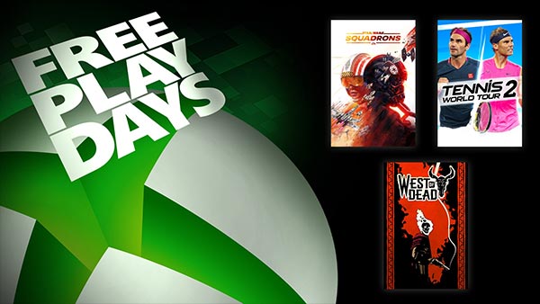 Free Play Days: Star Wars: Squadrons, Tennis World Tour 2, and West of Dead (Jan 13-16)