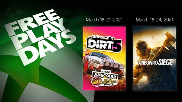 Free Play Days March 18-21