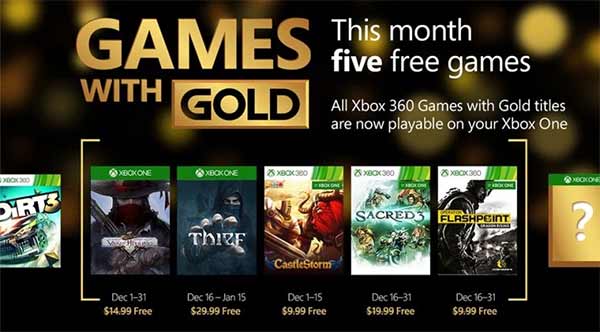 Xbox Games with Gold for December