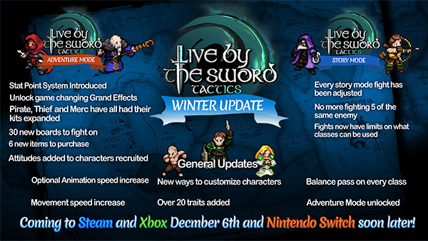Live by the Sword Tactics Massive Winter Update Drops December 6th On Xbox & Steam