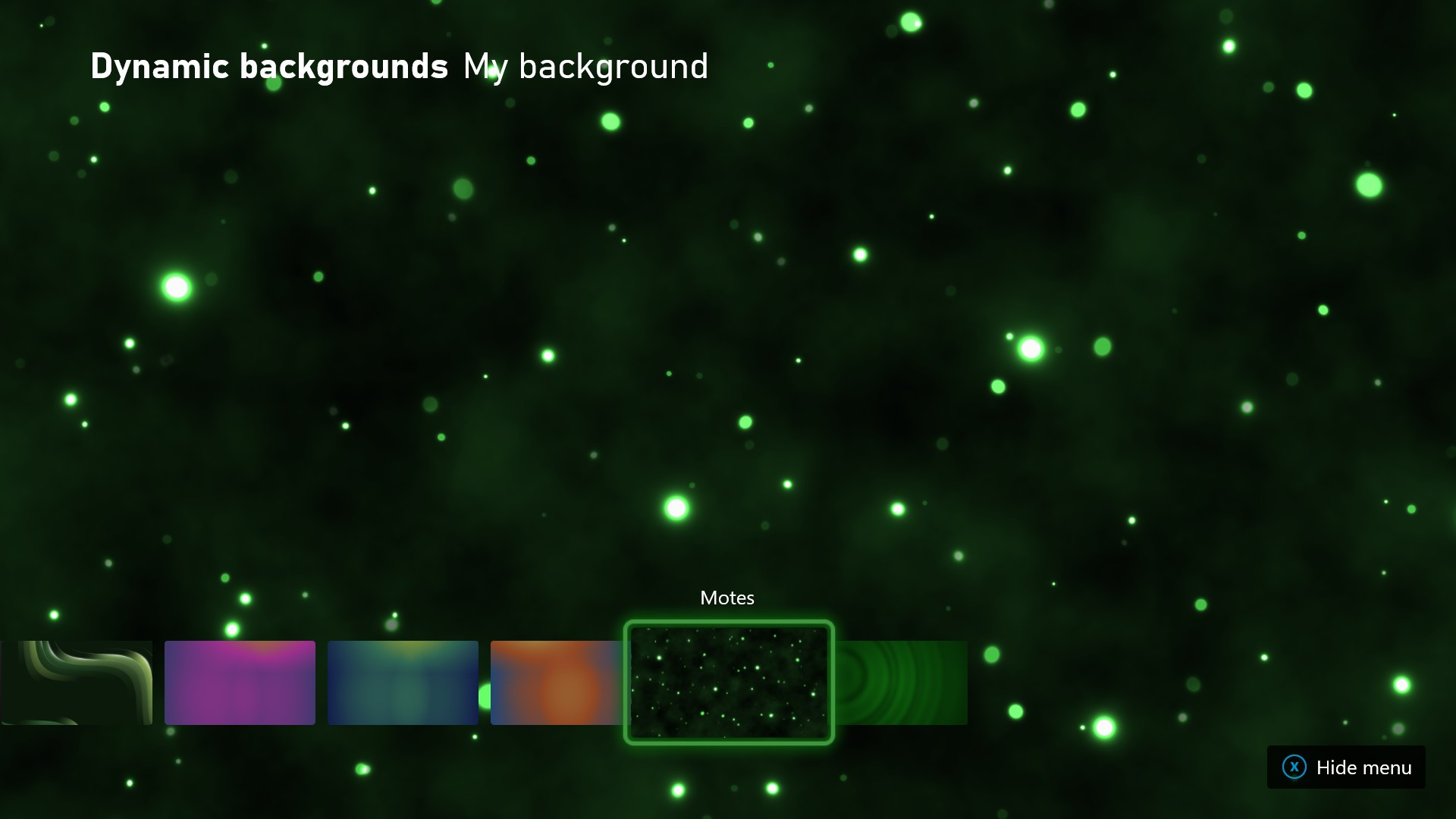 Dynamic Backgrounds