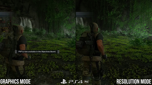 PS4 Pro Ghost Recon Comparison