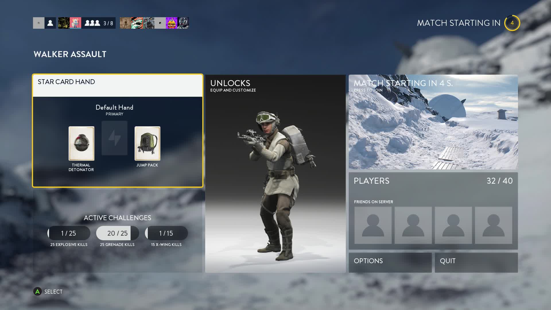 Star Wars Battlefront Star Card