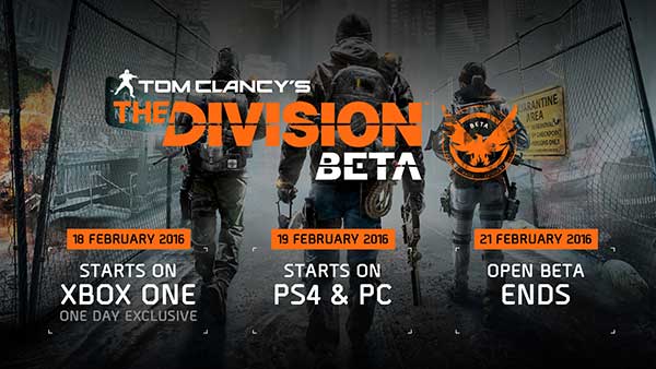 Tom Clancy's The Division Open Beta Release Date