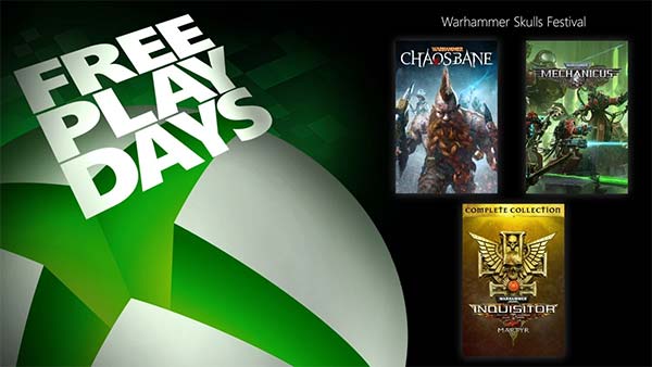 Free Play Days adds Warhammer 40K: Inquisitor Martyr, Warhammer: Chaosbane, and Warhammer 40K: Mechanicus