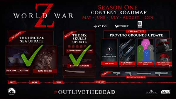 World War Z Seaon One DLC Content Roadmap