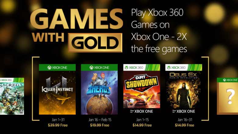 Xbox Live Games With Gold January 2016