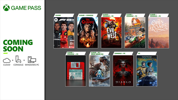Xbox Game Pass Announces a New Lineup: Diablo IV, The Quarry, Ark: Survival Ascended, and More