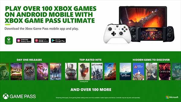 Xbox Game Pass Ultimate for Andoird Mobile Devices