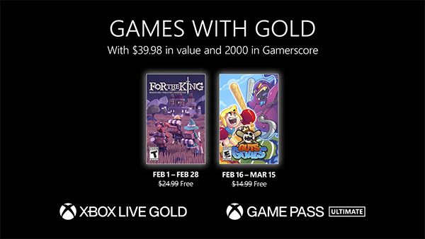 Xbox Games With Gold For February Revealed