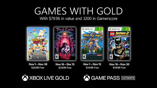 Xbox Games with Gold for November 2021