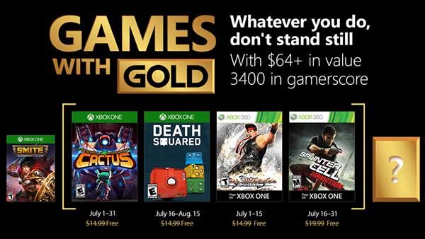 Xbox Live Games with Gold for July 2018