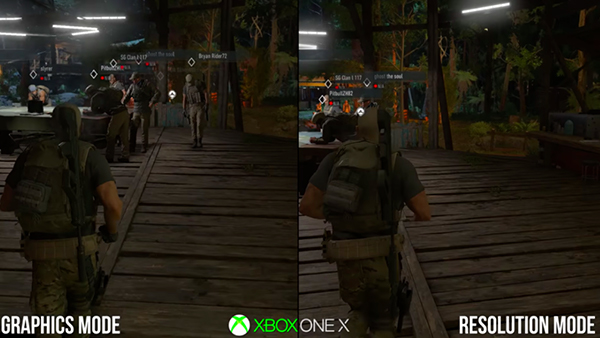 Ghost Recon Xbox One X Comparison